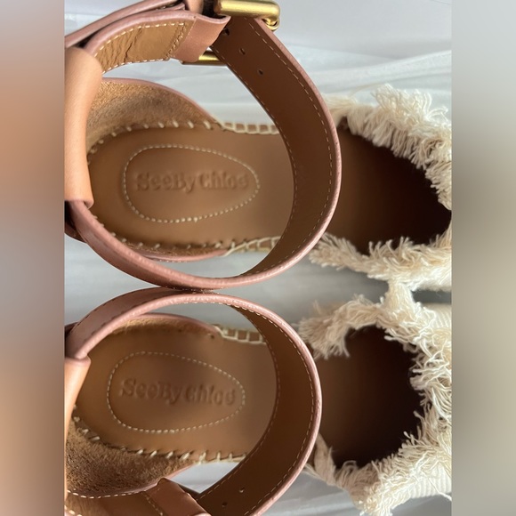 See by Chloe ♡ Leather Ankle Strap Glyn Espadrille - Picture 8 of 12